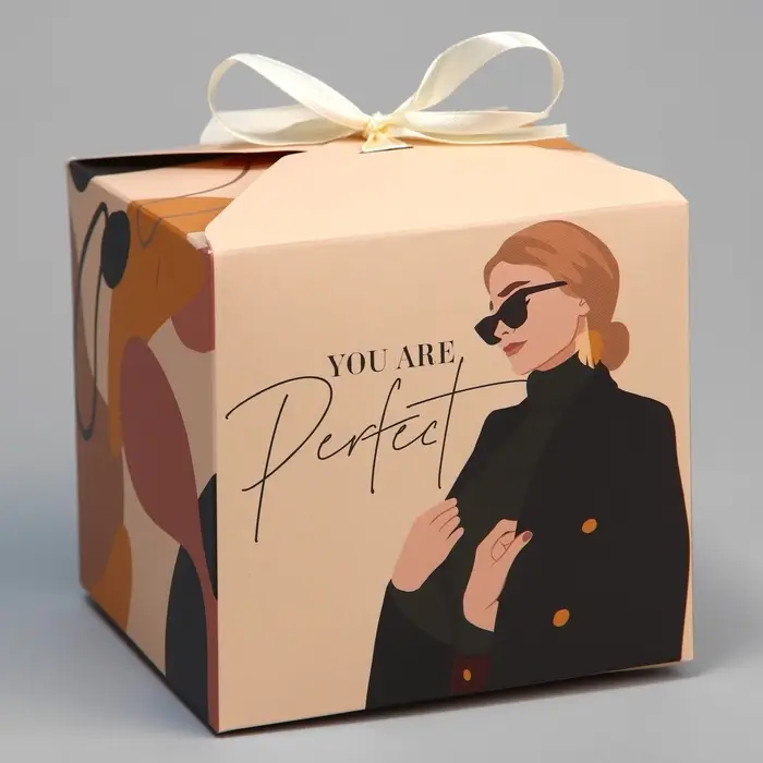 Коробка подарочная складная, упаковка, «Girl», 12 х 12 х 12 см Коробка подарочная складная, упаковка, «Girl», 12 х 12 х 12 см