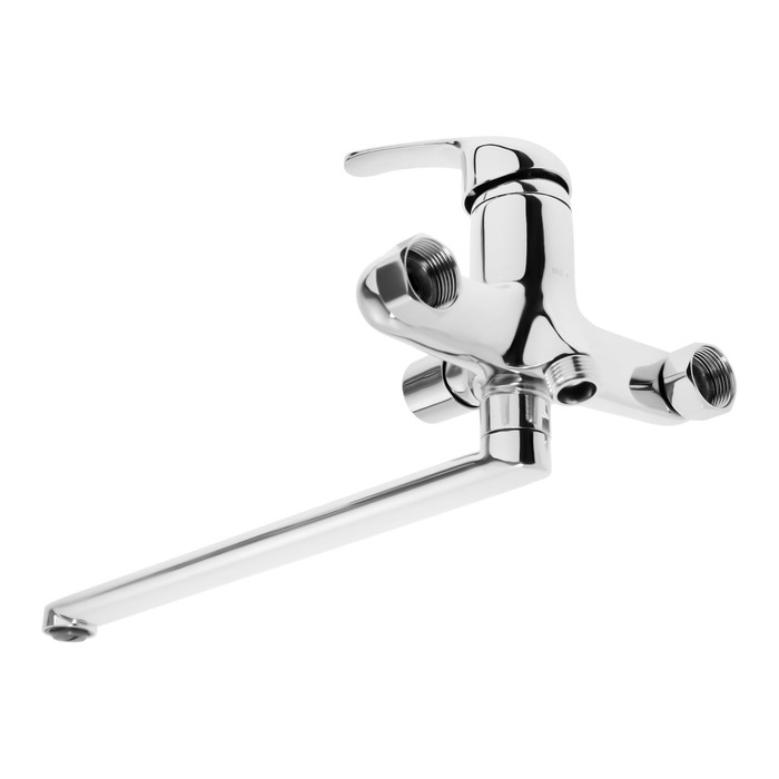 Смеситель для ванны  Смеситель для ванны "СоюзКран" 553-065, однорычажный, душевой набор, излив 350 , цинк, хром