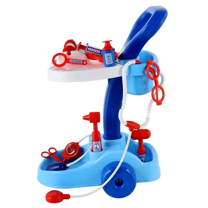 Игровой набор &laquo;Доктор&raquo;, тележка на колёсиках, 12 предметов