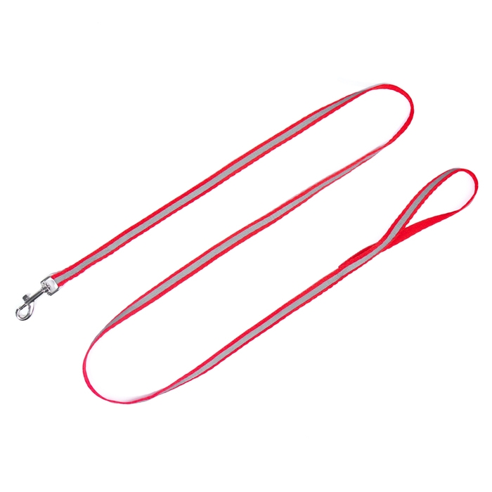 Комплект со светоотражающей лентой, ошейник 120 х 1 см, ОГ 26-40 см, красный Комплект со светоотражающей лентой, ошейник 120 х 1 см, ОГ 26-40 см, красный