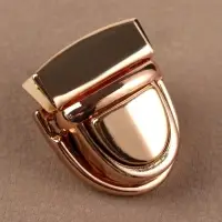 Застёжка для сумки, 3×2 см, цвет золотой