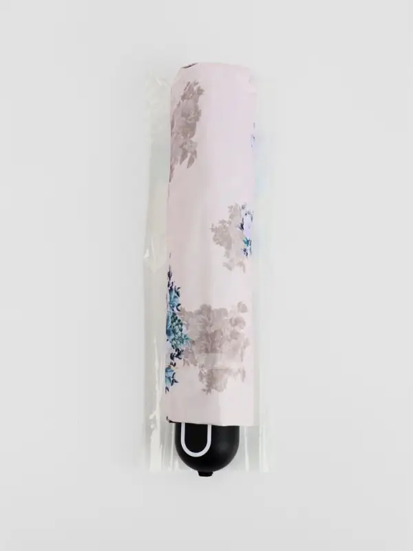 Зонт механический &laquo;Пионы&raquo;, эпонж, 4 сложения, 8 спиц, R=48/55 см, d=96 см, МИКС