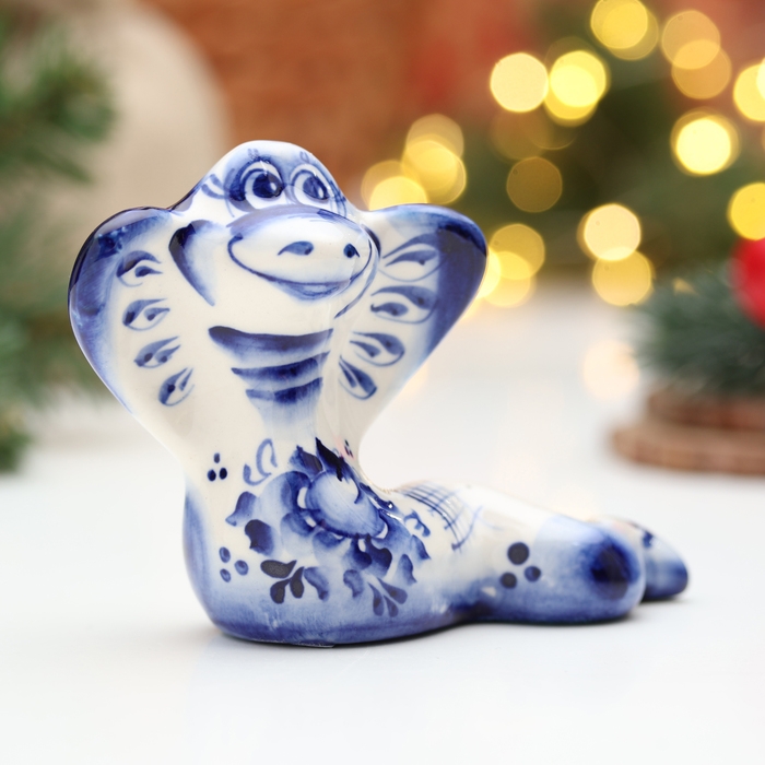 Сувенир Сувенир "Змея Василиса", гжель, 8 см