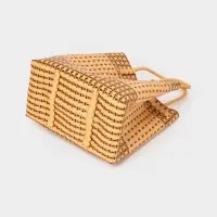 Сумка плетёная, 40&times;20&times;55 см, пластик, бежевая