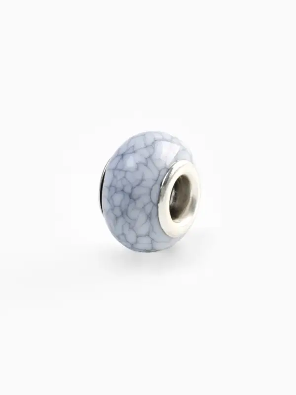 Бусины «Кахолонг», для творчества, белые в серебре Бусины «Кахолонг», для творчества, белые в серебре