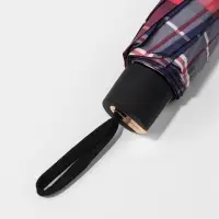 Зонт механический &laquo;Клетки&raquo;, эпонж, 4 сложения, 10 спиц, R=53/61 см, d=106 см, МИКС