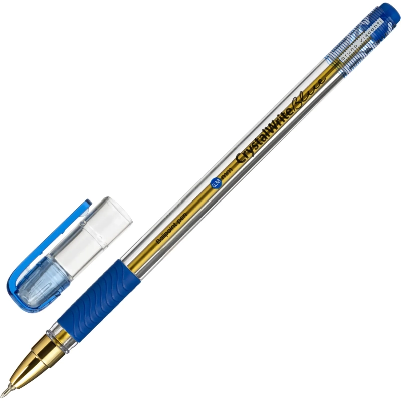 Ручка шариковая BrunoVisconti неавтомат. CRYSTALWRITE, син,038мм,20-0404/01