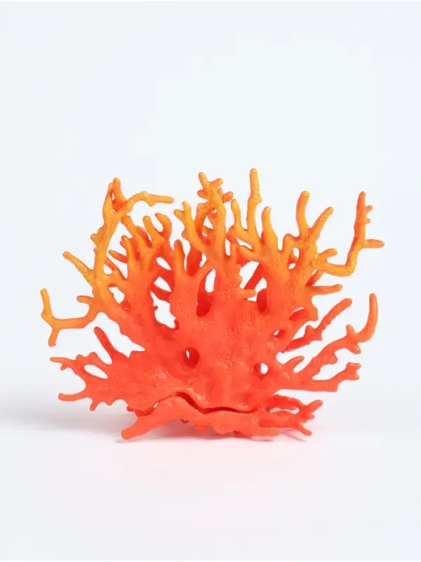 Коралл пластиковый, малый, 16&times;13 см, оранжевый