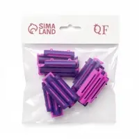 Бигуди для прикорневого объема, 5.7&times;3&times;1 см, 6 шт., розовое, фиолетовое