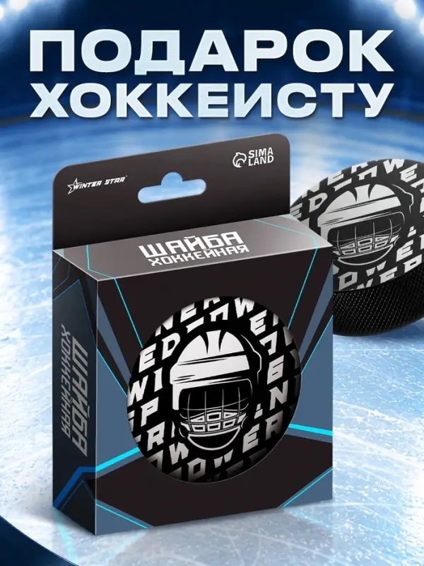 Шайба хоккейная Winter Star, взрослая, d=7.6 см