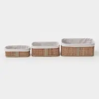 Корзины для хранения Naturel, прямоугольные, 3 шт.: от 22&times;12&times;8 см до 30&times;20&times;12 см