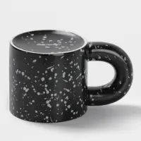 Кружка Доляна &laquo;Сплэш&raquo;, 350 мл, 14&times;8.5&times;8.2 см, фарфор, чёрная