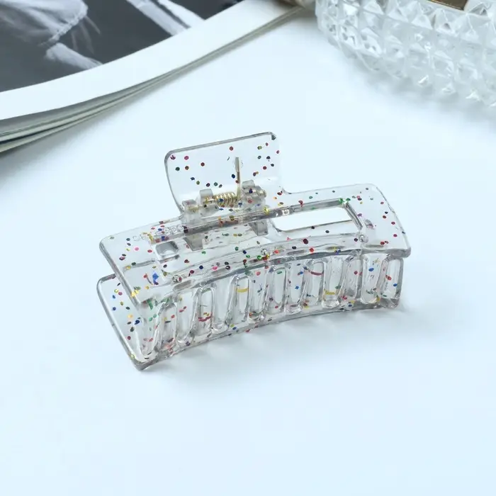 Крабик для волос &laquo;Айлин&raquo;, прямой, 6.5 см, МИКС