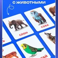 Магнитные карточки по методике Домана «Животные», 32 карты, 3+ Магнитные карточки по методике Домана «Животные», 32 карты, 3+