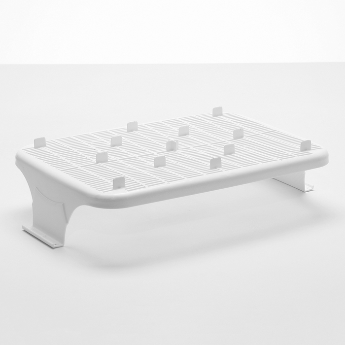 Туалет с бортом и сеткой, 45х34х15 см, белый/бирюзовый