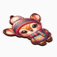 Ёлочная игрушка новогодняя «Олененок», на Новый год, 8 х 10 см