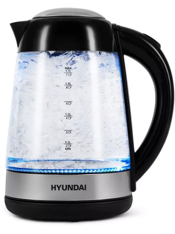 Чайник HYK-G3803 1,7л 2200Вт черный (стекло)