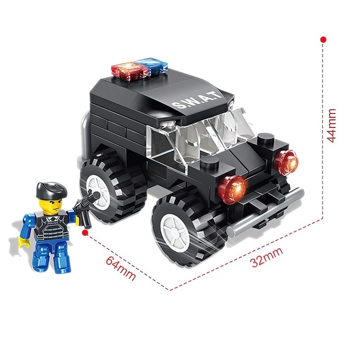 Конструктор Спецназ «Джип», 63 детали Конструктор Спецназ «Джип», 63 детали