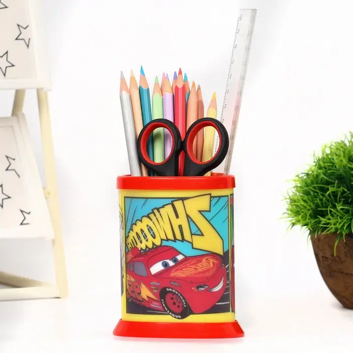 Органайзер для канцелярии, 10×8×8 см, «Тачки»