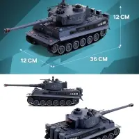 Танковый бой Т34 vs Tiger, на радиоуправлении, 2 танка, свет и звук