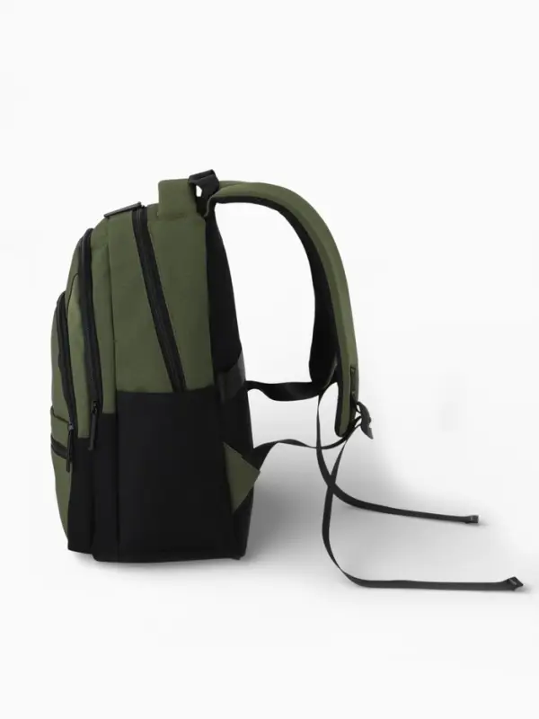 Рюкзак, 26*14*39 см, 2 отд 5н/карм, Комби, Водонепрон. дно, зеленый/черн