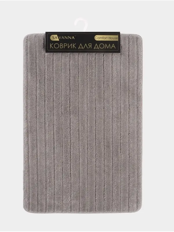 Коврик Savanna, 50&times;80 см, ворс 1 см, микрофибра, серый