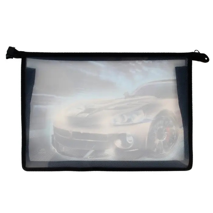 Папка для тетрадей А4, 325 х 230 х 55 мм, молния сверху, пластиковая, ПМ-А4-29 Calligrata Папка для тетрадей А4, 325 х 230 х 55 мм, молния сверху, пластиковая, ПМ-А4-29 Calligrata "Авто"