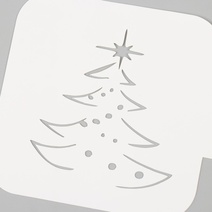 Трафарет пластиковый Трафарет пластиковый "Ёлочка", размер 9х9 см