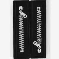 Термоаппликация «Молния», 10×2.5 см, чёрная, белая