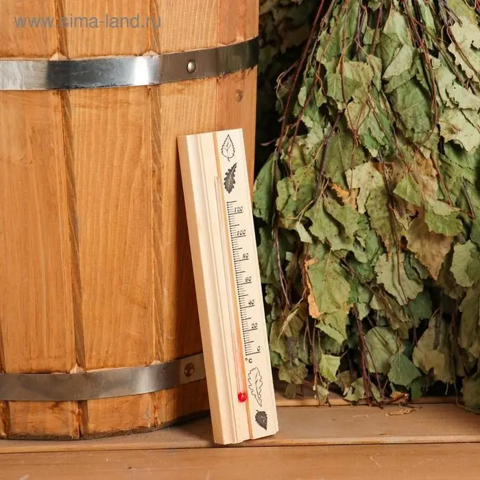 Термометр для бани, жидкостный, 200х42х18мм Термометр для бани, жидкостный, 200х42х18мм