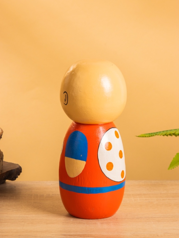 Деревянная кукла кокеши Деревянная кукла кокеши "Курилин" 9х9х21 см