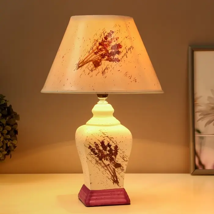 Лампа настольная керамика &laquo;Лаванда&raquo; Е14 25W 220 В 37.5&times;25&times;25 см RISALUX