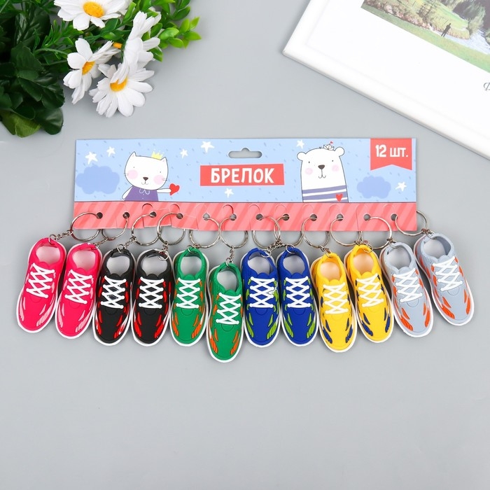 Брелок резина Брелок резина "Кроссовок с огнём" МИКС 3,3х2,8х7,5 см