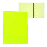 Папка на 4 кольцах А4, Calligrata, 40 мм, 500 мкм, жёлтая