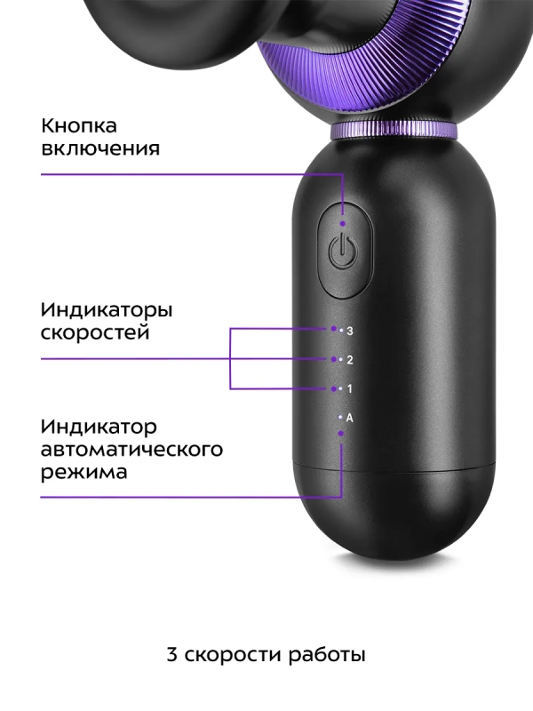 Перкуссионный массажер пистолет КТ-2987 - 60 Вт Перкуссионный массажер пистолет КТ-2987 - 60 Вт