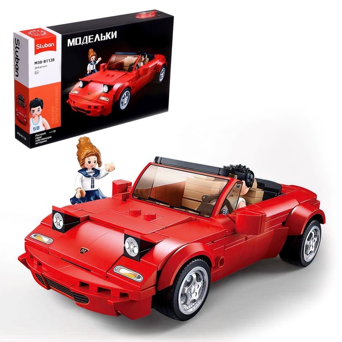 Конструктор гоночная машина Sluban Модельки, 264 детали, 6+ Конструктор гоночная машина Sluban Модельки, 264 детали, 6+
