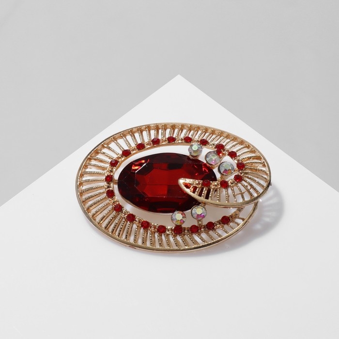 Брошь «Око», цвет красный в золоте Брошь «Око», цвет красный в золоте