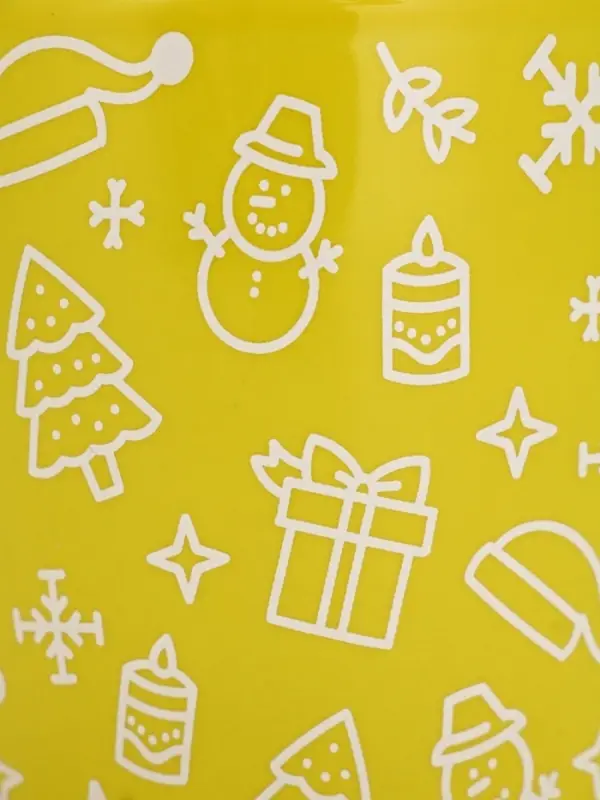 Кружка чайная новогодняя «Новый год», жёлтая, 370 мл Кружка чайная новогодняя «Новый год», жёлтая, 370 мл