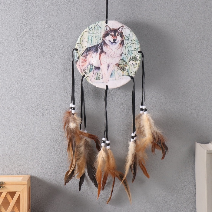 Ловец снов 4 Ловец снов 4 "Серый волк" круг d=16 см