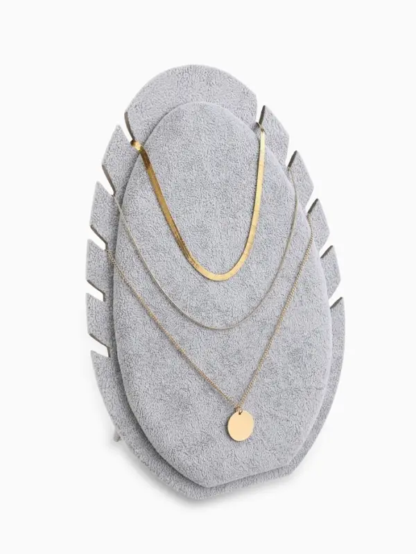 Подставка под кулоны и цепочки &laquo;QF. Овал&raquo;, 5 мест, 20&times;1.5&times;28 см, серая