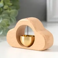 Колокол настольный &laquo;Облако&raquo;, бук, на магнитах, 2.8&times;9.5&times;6 см