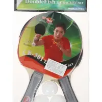 Набор для настольного тенниса Double Fish CK-301: 2 ракетки, 3 мяча, коническая ручка