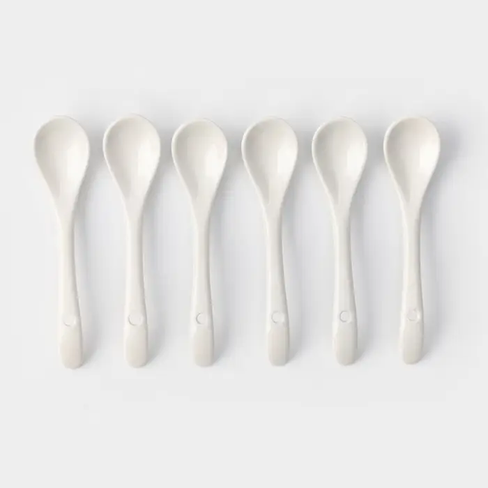 Набор ложек Доляна &laquo;Эстет&raquo;, 6 предметов, 11&times;2.6&times;1 см, фарфор, белый