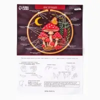 Вышивка гладью 20х20 см "Огни спящей чащи"