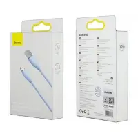 Кабель USB Lightning 1.2M 2.4A Jelly Liquid Silica Gel Fast Charging Baseus CAGD000003 голубой