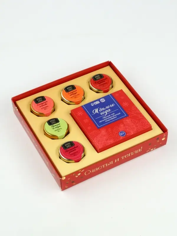 Подарочный набор Подарочный набор "Счастья и тепла в новом году", мёд и чай