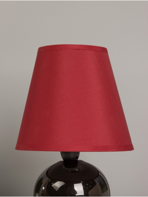 Лампа настольная Лампа настольная "Шар черный" цв. бордовый 25 см, Е14 220V 15х15х24,5 см RISALUX
