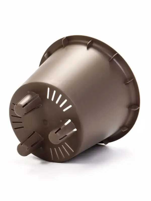 Кашпо со вставкой 1 л d15 см h14 см РАМОНА серый