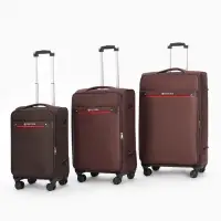 Чемодан на колёсах TEXTURA, кодовый замок, текстильный, с увеличением, 47&times;30&times;78 см, 28", коричневый