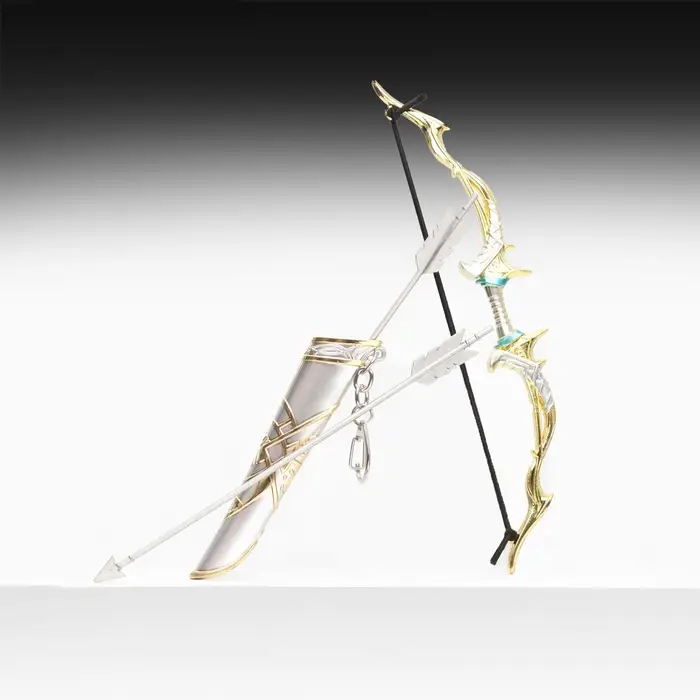 Макет оружия &laquo;Сувенирный лук Геншин&raquo;, подвесной, брелок, 26 см, золотой